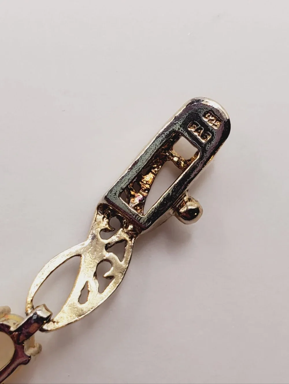 4 Carat Opal & Genuine Diamond Accent Bracelet - Yellow Gold - 925 Silver